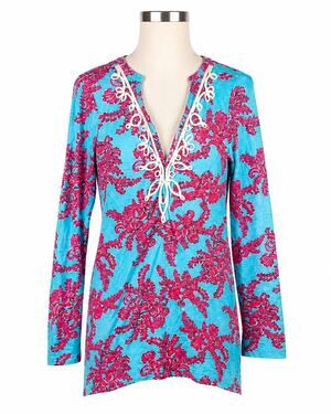 Lilly Pulitzer Westley Tunic – Cerulean Blue – Size Small
